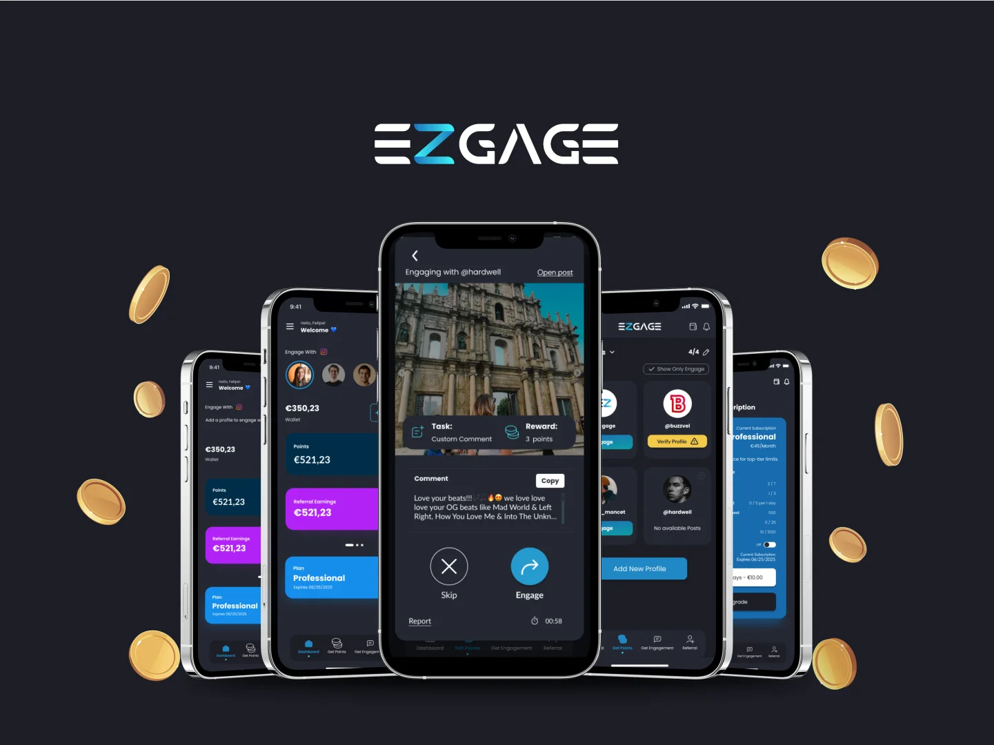 Ezgage - Social Media Engagement